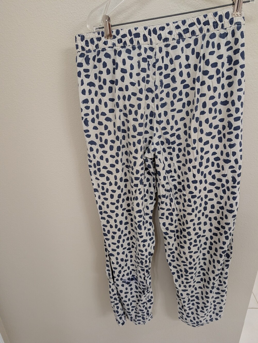 aerie Navy Spot-Print Pajama Pants with Red Trim